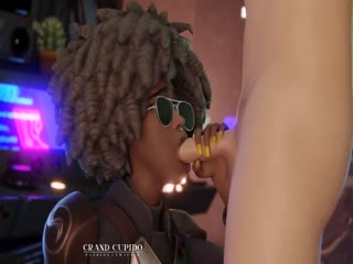 [GrandCupido] 堡垒之夜史洛恩博士cosplay 美甲辣妹户外口交侍奉 公共场所大胆深喉挑战